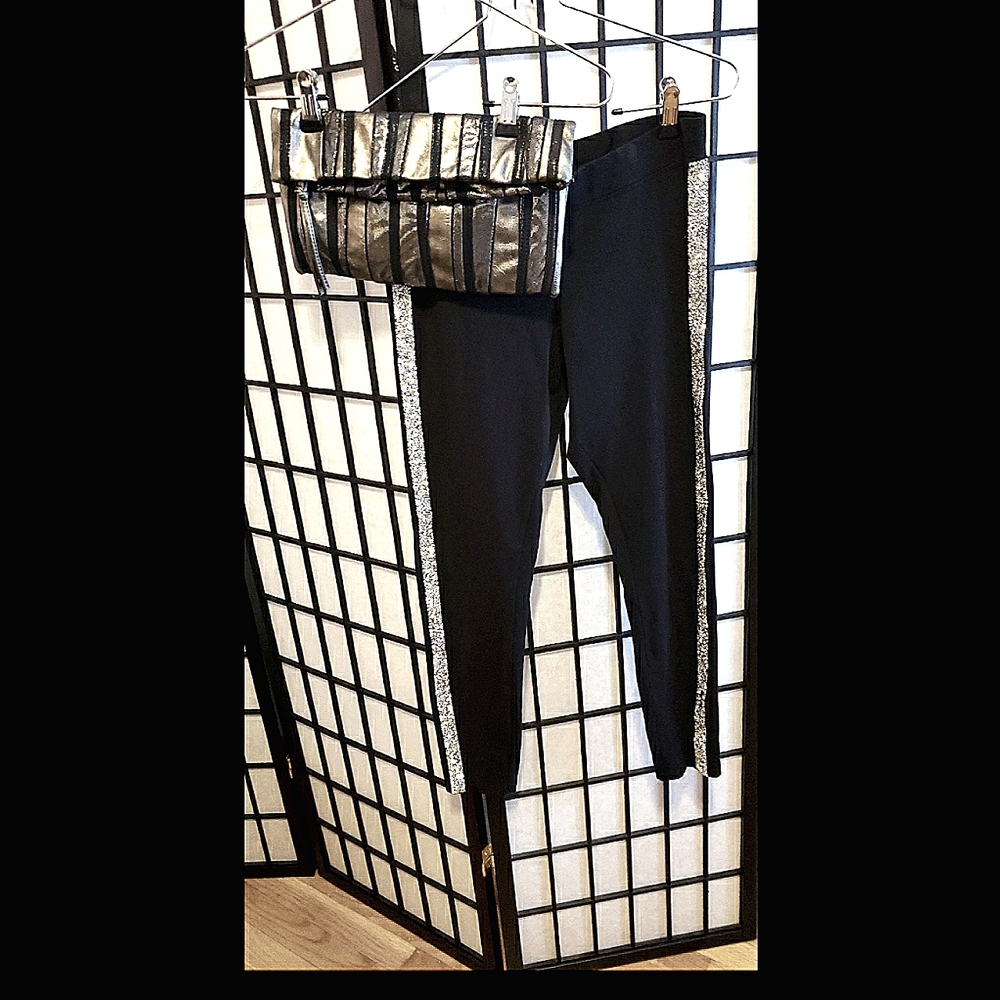 Sparkle leggings with clutch SET